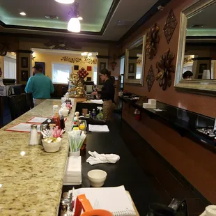 interior, sushi and sashimi