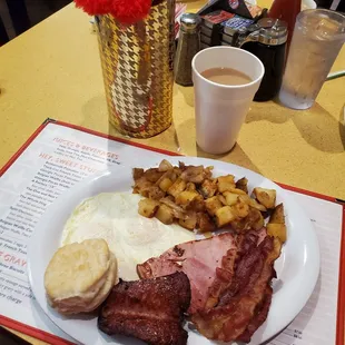 Bill Lewis stopping in for breakfast at Main Street America in Lake Placid, Florida.