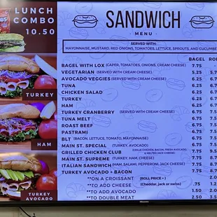 Sept 2023 menu