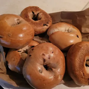 bagels in a paper bag