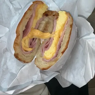#2 HAM, EGG, CHEESE ON BAGEL