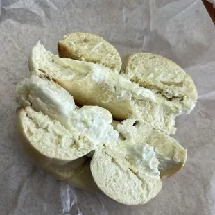 sourdough and cream cheese