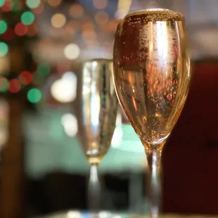 a glass of champagne