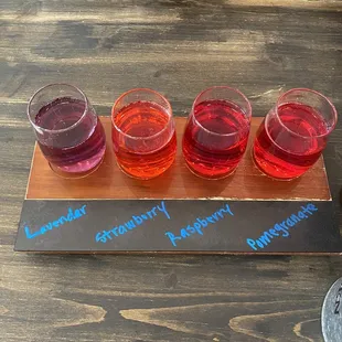 Champagne seltzer flight