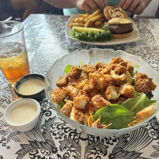 Salad Southern Fried Chicken Salad and Bistro Burger