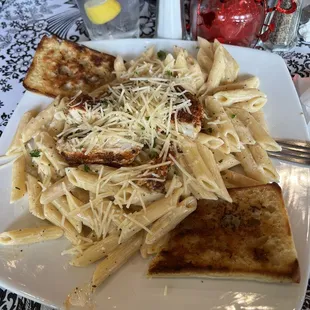 Blackened chicken Alfredo