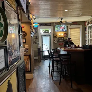 the bar and dining area