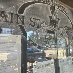 the front window of the restaurant