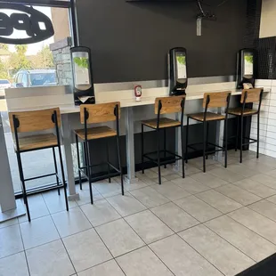 Bar seating....