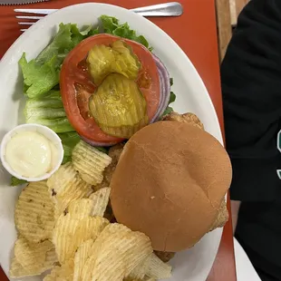 Chicken fried steak sandwich