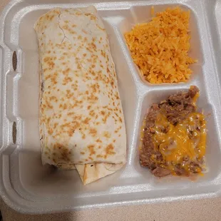 Chicken burrito