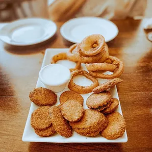 Fried Zucchini &amp; Fried Onion Rings