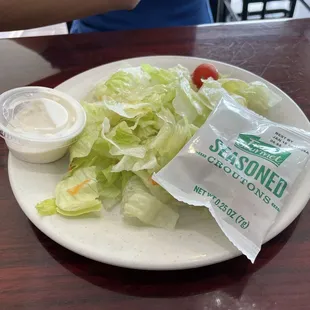 Side salad for my wife&apos;s Reuben Sandwich.