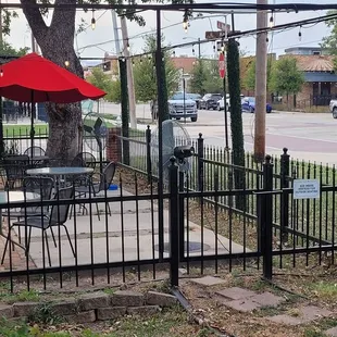 Outside seating area