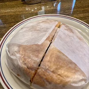 Nicely wrapped sandwich