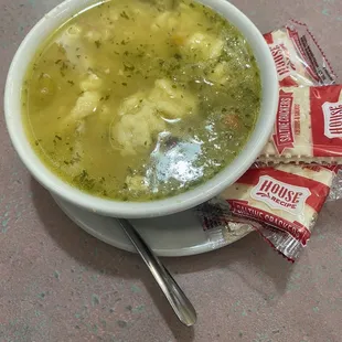 Chicken dumpling soup