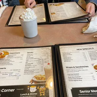 Hot cocoa and dinner!