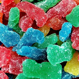 a pile of gummy bears