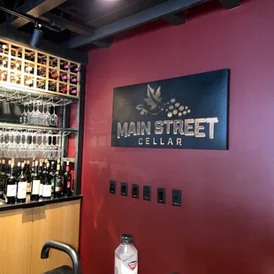the bar area