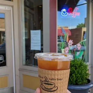 Iced Americano. Little lighter in color than I expected