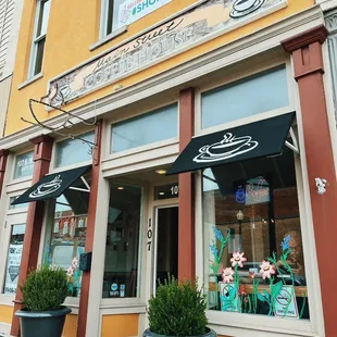 the front of the building