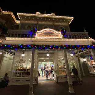 the entrance to the main street confectionery