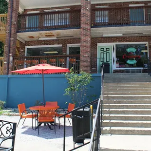 the front of the building