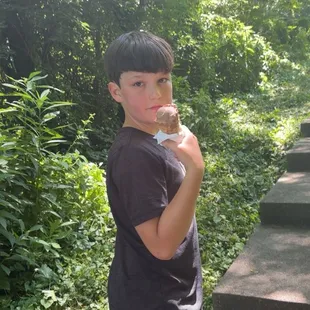 Chocolate waffle cone