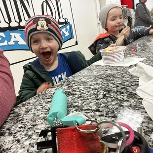 The kids love going to pick out ice cream. We haven't had anything we don't like. The banana split is my go to.