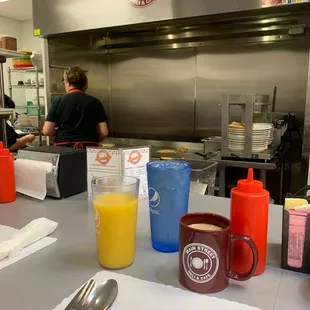 Bar table, there's a sitting area to the right of this with about 8 tables as well