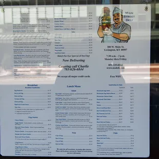 the menu