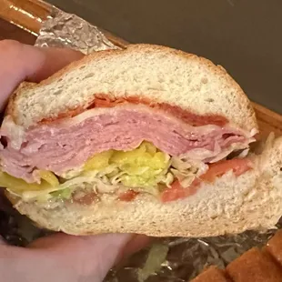 Italian sub, with pepperoni.