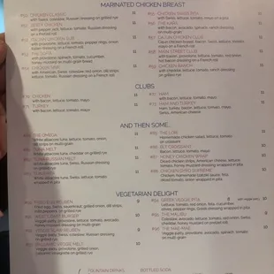 Updated menu 2019