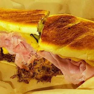 Cuban Sandwich (extra meat). (5+ Stars)