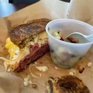 Delicious custom-made Reuben.
