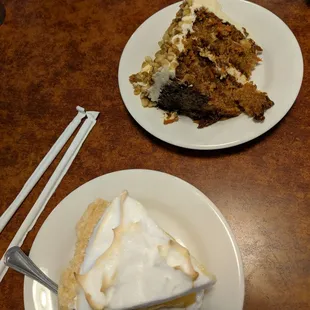 Lemon meringue pie &amp; carrot cake are our all time favorite desserts here!