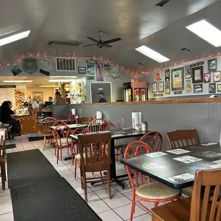 the interior of the restaurant