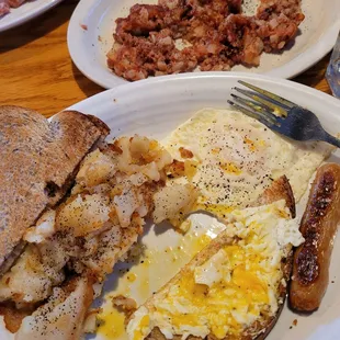 My dippy eggs done to perfection, homefries were amazing. A lot of quality food for a great price.