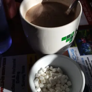 Plenty of marshmallows to go with the hot chocolate.