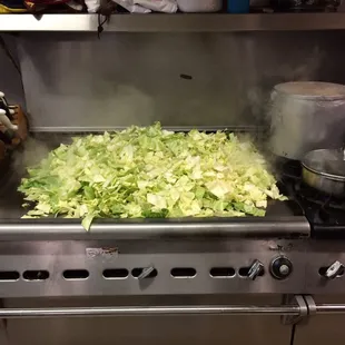 Frying cabbage!!
