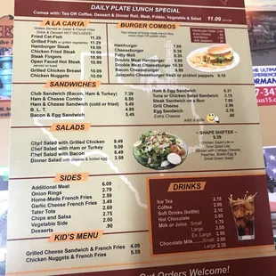 menu, sushi and sashimi