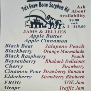 Jams &amp; Jellies
