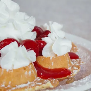food, waffles