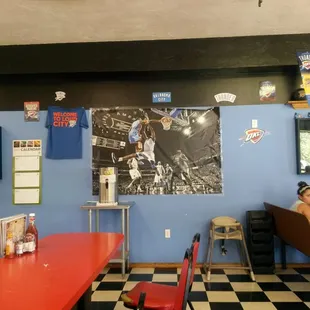 Kevin Durant dunking on a Dallas Maverick.