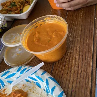 Butter chicken and chicken tikka masala, or an imitation