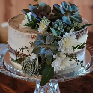 Custom wedding cake.