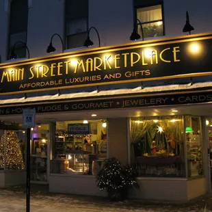 Main Street Marketplace at Christmas.
