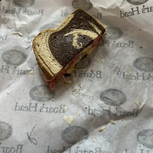 Half of the Rueben sandwich! I ate the other half before the photo.