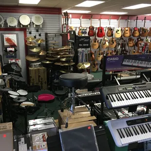 Drums, cymbals, &amp; keyboards