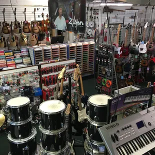 Drums, printed music, keyboards, &amp; accessories